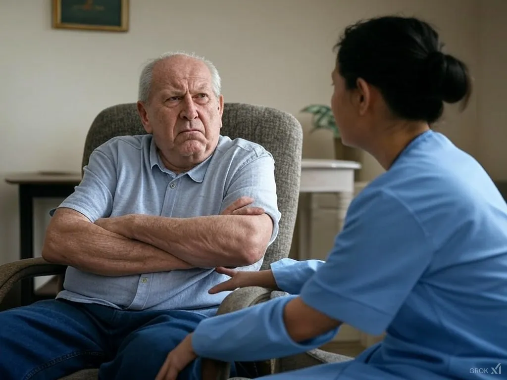 Elderly man who is very unimpressed