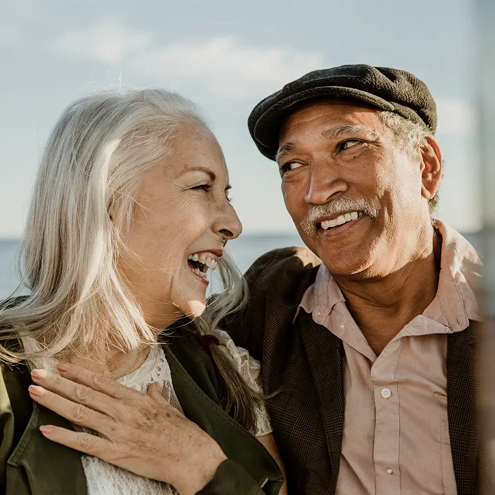 Happy elderly couple