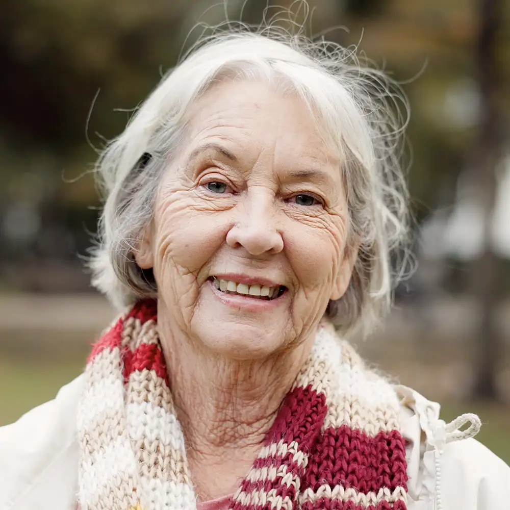 Smiling elderly woman